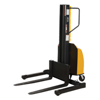 Narrow Mast Powered Lift Stacker, Electric Operated, 1500 lbs. Capacity, 98" Max Lift Superchem Industries