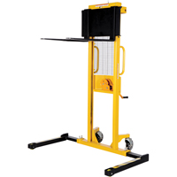 Manual Stacker, Hand Winch Operated, 770 lbs. Capacity, 60" Max Lift Superchem Industries