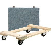 Wood Dollies - Medium-Duty, Polyolefin Wheels, 900 lbs. Capacity, 18" W x 24" D x 7" H Superchem Industries