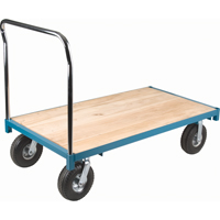 Heavy-Duty Platform Truck, 48" L x 24" W, 1200 lbs. Capacity, Pneumatic Casters Superchem Industries