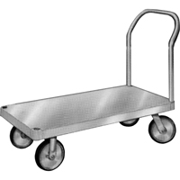 Aluminum Platform Truck, 24" W x 36" L, 2000 lbs. Cap., Rubber Wheels Superchem Industries