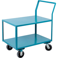 Heavy-Duty Low Profile Shop Carts, 2 Tiers, 18" W x 30" D x 41" H, 2400 lbs. Cap. Superchem Industries