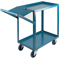 Order Picking Carts, 36" H x 18" W x 46" D, 2 Shelves, 1200 lbs. Capacity Superchem Industries