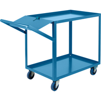 Order Picking Carts, 36" H x 24" W x 64" D, 2 Shelves, 1200 lbs. Capacity Superchem Industries
