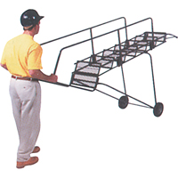 &eacute;chelles mobiles Fold-N-Store, 6 marches, Perfor&eacute;, Hauteur 60" Superchem Industries
