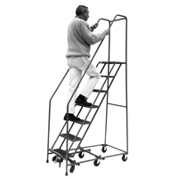 All Directional Ladders, 6 Steps, 16" Step Width, 60" Platform Height, Steel Superchem Industries