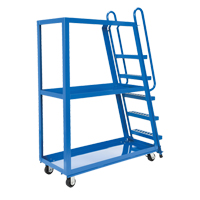 Stock Picking Cart, Steel, 21-7/8" W x 56-1/8" D, 3 Shelves, 1000 lbs. Capacity Superchem Industries