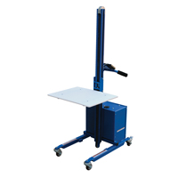 Quick Lift Platform Stacker, Electric Operated, 175 lbs. Capacity, 57" Max Lift Superchem Industries