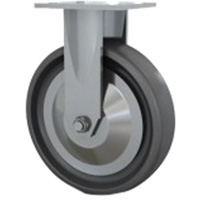 Heavy-Duty Caster, Rigid, 8" (203.2 mm), Solid Elastomer, 1000 lbs. (453.6 kg.) Superchem Industries