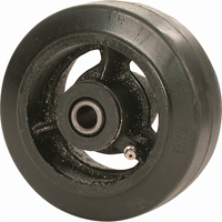 Mold-on Rubber Wheel, 4" (102 mm) Dia. x 2-1/2" (63.5 mm) W, 400 lbs. (181 kg.) Capacity Superchem Industries