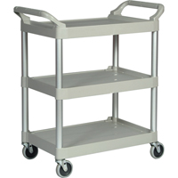 Light-Duty Utility Cart, 3 Tiers, 19" x 38" x 34", 200 lbs. Capacity Superchem Industries