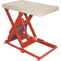 Scissor Lift Table, Steel, 36" L x 20" W, 1100 lbs. Capacity Superchem Industries