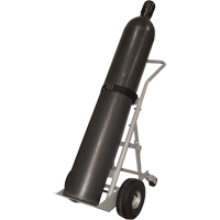 Chariots &agrave; quatre roues pour bouteilles, Roues Pneumatique, Base de 10" la x 8" lo, 1000 lb Superchem Industries