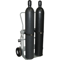 Chariots &agrave; quatre roues pour bouteilles, Roues Pneumatique, Base de 28" la x 6" lo, 1000 lb Superchem Industries