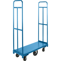 U-Boat Platform Truck, 48" L x 18" W, 1500 lbs. Capacity, Rubber Casters Superchem Industries