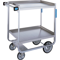 Heavy-Duty U Frame Carts, 2 Tiers, 19-3/8" W x 34-1/2" H x 32-5/8" D, 700 lbs. Capacity Superchem Industries
