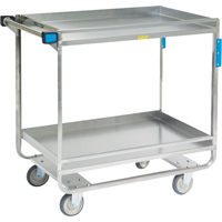 Guard Rail Carts, 2 Tiers, 23" W x 37-1/4" H x 38-5/8" D, 700 lbs. Capacity Superchem Industries