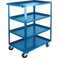 Heavy-Duty Shelf Carts, 4 Tiers, 24" W x 48" H x 51" D, 1200 lbs. Capacity Superchem Industries
