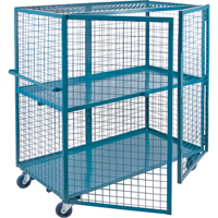 Wire Mesh Truck, 2 Tiers, 39" L x 26" W x 62.5" H, 1200 lbs. Cap. Superchem Industries