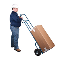 Deluxe Hi-Boy Hand Truck, P-Handle Handle, Steel, 72" Height, 700 lbs. Capacity Superchem Industries