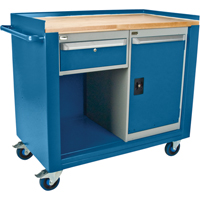 Industrial Duty Mobile Service Workbenches, Wood Surface Superchem Industries