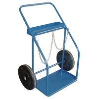 Gas Cylinder Carts, Rubber Wheels, 13" W x 25" L Base, 1000 lbs. Superchem Industries