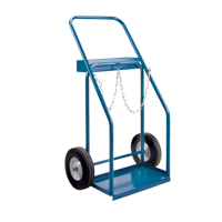 Gas Cylinder Carts, Semi-Pneumatic Wheels, 19" W x 10" L Base, 1000 lbs. Superchem Industries