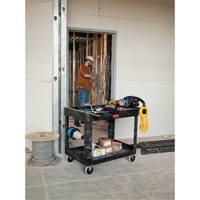 Heavy Duty Utility Cart - 4500-88, 2 Tiers, 17-1/8" x 33-1/4" x 39", 500 lbs. Capacity Superchem Industries