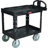 Heavy-Duty Utility Cart, 2 Tiers, 25-1/4" x 37-1/8 x 36-3/8", 500 lbs. Capacity Superchem Industries