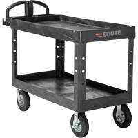 Heavy-Duty Utility Cart, 2 Tiers, 25-1/4" x 33-1/4" x 55", 750 lbs. Capacity Superchem Industries