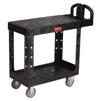 Flat Shelf Heavy Duty Utility Cart - 4505-00, 2 Tiers, 17-1/4" x 38-1/10" x 38-1/2", 500 lbs. Capacity Superchem Industries