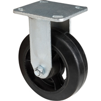 Mold-on Caster, Rigid, 6" (152.4 mm), Rubber, 550 lbs. (249 kg.) Superchem Industries