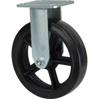 Mold-on Caster, Rigid, 8" (203.2 mm), Rubber, 660 lbs. (299 kg.) Superchem Industries