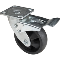 Roulettes haute temp&eacute;rature, Pivotant avec frein, 6" (152,4 mm), Nylon, 880 lb (399 kg) Superchem Industries