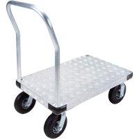 Aluminum Platform Truck, 24" W x 36" L, 1400 lbs. Cap., Pneumatic Wheels Superchem Industries