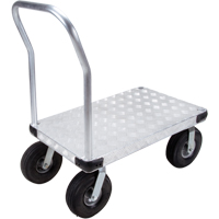 Aluminum Platform Truck, 24" W x 36" L, 1600 lbs. Cap., Pneumatic Wheels Superchem Industries