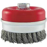 Brosse boisseau &agrave; fils li&eacute;s et nou&eacute;s, 5" dia. x 5/8"-11 arbre Superchem Industries