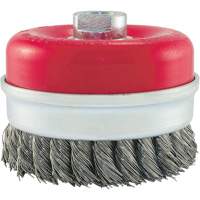 Brosse boisseau &agrave; fils li&eacute;s et nou&eacute;s, 4" dia. x 5/8"-11 arbre Superchem Industries