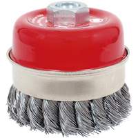 Brosse boisseau &agrave; fils li&eacute;s et nou&eacute;s haute performance CKB3201T, 3-1/2" dia. x 5/8"-11 arbre Superchem Industries