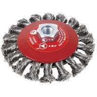 Brosse conique &agrave; fils torsad&eacute;s BK520T, Dia. 5", Arbre 5/8-11 Superchem Industries