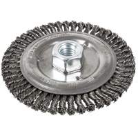 Brosse pour cordon de soudure, Dia. 5", Fils 0,022", Arbre 5/8"-11, Acier Superchem Industries