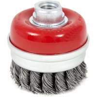 Brosse boisseau &agrave; fils li&eacute;s et nou&eacute;s &agrave; haute performance, 3" dia. x 5/8"-11 arbre Superchem Industries