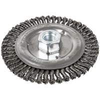 Brosse pour cordon de soudure, Dia. 6", Fils 0,022", Arbre 5/8"-11, Acier Superchem Industries