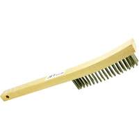 Brosse m&eacute;tallique &agrave; poils longs &agrave; quatre rang&eacute;es et manche long 4LHSS, Acier inoxydable, 4 x 19 rangs de fils, Longueur 13-3/4" Superchem Industries