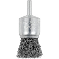 Brosse coupelle sertie mont&eacute;e sur tige, 1", Fils 0,012", Tige 1/4" Superchem Industries