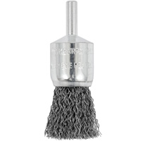 Brosse coupelle sertie mont&eacute;e sur tige, 3/4", Fils 0,012", Tige 1/4" Superchem Industries