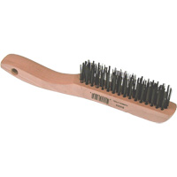 Brosse m&eacute;tallique &agrave; fils courts, Acier, 4 x 16 rangs de fils, Longueur 10" Superchem Industries