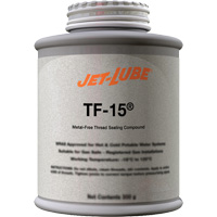 TF-15&reg; Metal-Free Thread Sealing Compound, Brush-Top Can, 227 ml, -46° C - 315° C/50° F - 600° F Superchem Industries