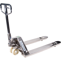 Manual Pallet Truck, Stainless Steel, 48" L x 27" W, 5500 lbs. Capacity Superchem Industries