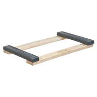 Cadre de socle roulant en bois dur &agrave; bouts avec caoutchouc, Cadre en Bois, 18" la x 24" p x 2,5" h, Capacit&eacute; de 900 lb Superchem Industries